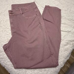 Maurice’s deep blush/maroon jeans